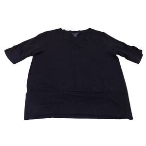 Athleta Sweater Women Small Black V Neck Lightweight‎ Casual Athleisure Layer